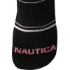imageNautica Womens Quarter Socks  6 Pack Breathable Cushioned Athletic Performance Ankle Socks for Women Sizes 410Black