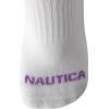 imageNautica Womens Quarter Socks  6 Pack Cushioned Moisture Wicking Breathable Womens Crew Socks for Running and WorkoutsAll White