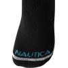 imageNautica Womens Quarter Socks  6 Pack Cushioned Moisture Wicking Breathable Womens Crew Socks for Running and WorkoutsBlack