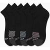 imageNautica Womens Quarter Socks  6 Pack Cushioned Moisture Wicking Breathable Womens Crew Socks for Running and WorkoutsBlack Logo