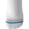 imageNautica Womens Quarter Socks  6 Pack Cushioned Moisture Wicking Breathable Womens Crew Socks for Running and WorkoutsClassic White