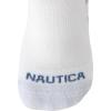 imageNautica Womens Quarter Socks  6 Pack Cushioned Moisture Wicking Breathable Womens Crew Socks for Running and WorkoutsWhite Logo