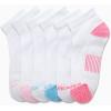 imageNautica Womens Quarter Socks  6 Pack Cushioned Moisture Wicking Breathable Womens Crew Socks for Running and WorkoutsWhite Pink