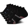 imageNautica Womens Quarter Socks  6 Pack Breathable Cushioned Athletic Performance Ankle Socks for Women Sizes 410Black