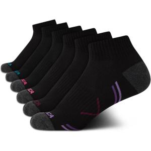 imageNautica Womens Quarter Socks  6 Pack Breathable Cushioned Athletic Performance Ankle Socks for Women Sizes 410Classic Black