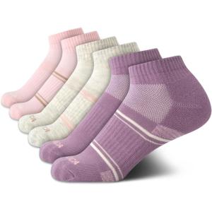 imageNautica Womens Quarter Socks  6 Pack Breathable Cushioned Athletic Performance Ankle Socks for Women Sizes 410Mauve