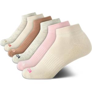 imageNautica Womens Quarter Socks  6 Pack Cushioned Moisture Wicking Breathable Womens Crew Socks for Running and WorkoutsNeutral Assorted