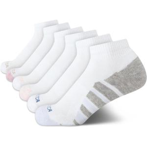 imageNautica Womens Quarter Socks  6 Pack Cushioned Moisture Wicking Breathable Womens Crew Socks for Running and WorkoutsWhite Logo