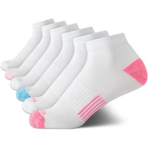 imageNautica Womens Quarter Socks  6 Pack Cushioned Moisture Wicking Breathable Womens Crew Socks for Running and WorkoutsWhite Pink