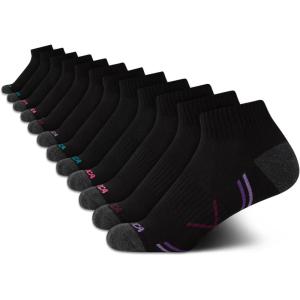 imageNautica Womens Socks  12 Pack Cushioned Moisture Wicking Womens Quarter Sock with Arch Support  Socks for Women Size 410Classic Black