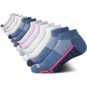 imageNautica Womens Socks  12 Pack Cushioned Moisture Wicking Womens Quarter Sock with Arch Support  Socks for Women Size 410Denim Assorted