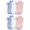 imageNautica Womens Low Cut Socks  12 Pack Breathable Cushioned Athletic Low Cut Tab Ankle Socks for Women Sizes 410Pink Heather