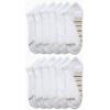 imageNautica Womens Low Cut Socks  12 Pack Cushioned Moisture Wicking Athletic No Show Socks for Women for Sports Running 410All White