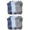 imageNautica Womens Low Cut Socks  12 Pack Cushioned Moisture Wicking Athletic No Show Socks for Women for Sports Running 410GreyBlue