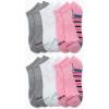 imageNautica Womens Low Cut Socks  12 Pack Cushioned Moisture Wicking Athletic No Show Socks for Women for Sports Running 410Pink Heather Asst