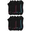 imageNautica Womens No Show Socks  12 Pack Cushioned Moisture Wicking Low Cut Womens Ankle Sock  Breathable Athletic Women SocksBlack Lines