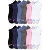 imageNautica Womens No Show Socks  12 Pack Cushioned Moisture Wicking Low Cut Womens Ankle Sock  Breathable Athletic Women SocksPink Assorted