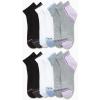 imageNautica Womens Quarter Socks  12 Pack Moisture Control Cushioned Athletic Socks for Women for Sport ampamp Gym Wear Size 410BlackWhiteGrey