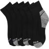 imageNautica Womens Quarter Socks  6 Pack Cushioned Moisture Wicking Athletic Socks for Women for Gym Running Sports 410All Black