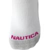 imageNautica Womens Quarter Socks  6 Pack Cushioned Moisture Wicking Athletic Socks for Women for Gym Running Sports 410BlackWhiteGrey