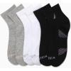 imageNautica Womens Quarter Socks  6 Pack Cushioned Moisture Wicking Athletic Socks for Women for Gym Running Sports 410GreyWhiteBlack