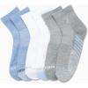 imageNautica Womens Quarter Socks  6 Pack Cushioned Moisture Wicking Athletic Socks for Women for Gym Running Sports 410GreyWhiteBlue