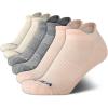 imageNautica Womens Ankle Socks  6 Pack Cushioned Low Cut Tab Breathable Athletic Socks with Arch Support Running Sock for WomenPink Assorted