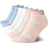 imageNautica Womens Ankle Socks  6 Pack Cushioned Low Cut Tab Breathable Athletic Socks with Arch Support Running Sock for WomenPink Heather