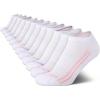 imageNautica Womens No Show Socks  12 Pack Cushioned Moisture Wicking Low Cut Womens Ankle Sock  Breathable Athletic Women SocksWhite Logo