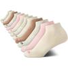 imageNautica Womens Quarter Socks  12 Pack Moisture Control Cushioned Athletic Socks for Women for Sport ampamp Gym Wear Size 410Neutral Assorted