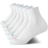 imageNautica Womens Quarter Socks  6 Pack Cushioned Moisture Wicking Athletic Socks for Women for Gym Running Sports 410White
