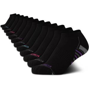 imageNautica Womens Low Cut Socks  12 Pack Cushioned Moisture Wicking Athletic No Show Socks for Women for Sports Running 410All Black