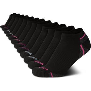 imageNautica Womens Low Cut Socks  12 Pack Cushioned Moisture Wicking Athletic No Show Socks for Women for Sports Running 410BlackPink Multi