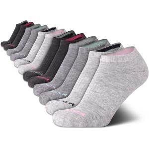 imageNautica Womens Low Cut Socks  12 Pack Cushioned Moisture Wicking Athletic No Show Socks for Women for Sports Running 410Grey Assorted