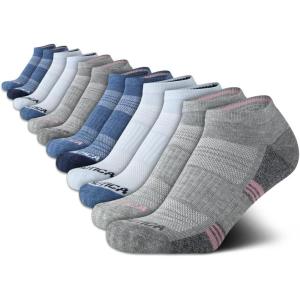 imageNautica Womens Low Cut Socks  12 Pack Cushioned Moisture Wicking Athletic No Show Socks for Women for Sports Running 410GreyBlue