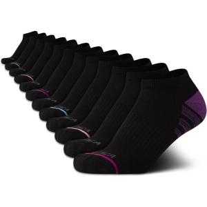 imageNautica Womens No Show Socks  12 Pack Cushioned Moisture Wicking Low Cut Womens Ankle Sock  Breathable Athletic Women SocksBlack Detailed