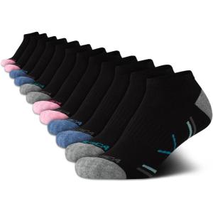 imageNautica Womens No Show Socks  12 Pack Cushioned Moisture Wicking Low Cut Womens Ankle Sock  Breathable Athletic Women SocksBlack Multi