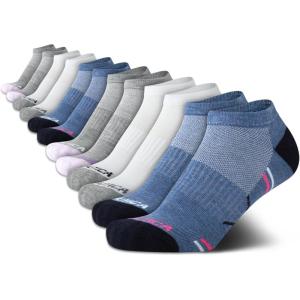 imageNautica Womens No Show Socks  12 Pack Cushioned Moisture Wicking Low Cut Womens Ankle Sock  Breathable Athletic Women SocksBlueWhiteGrey