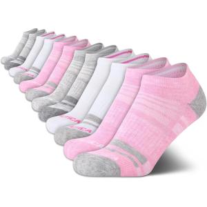 imageNautica Womens No Show Socks  12 Pack Cushioned Moisture Wicking Low Cut Womens Ankle Sock  Breathable Athletic Women SocksPinkWhiteGrey