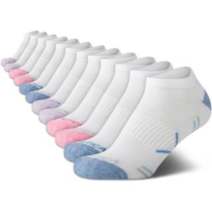 imageNautica Womens No Show Socks  12 Pack Cushioned Moisture Wicking Low Cut Womens Ankle Sock  Breathable Athletic Women SocksWhite Multi
