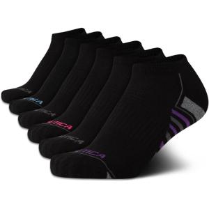 imageNautica Womens No Show Socks  6 Pack Breathable Cushioned Athletic Performance Low Cut Socks for Women Sizes 410All Black