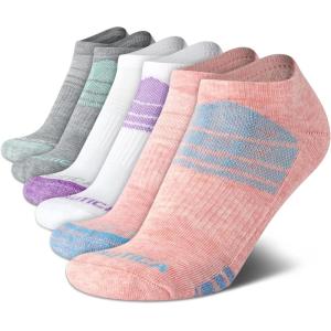 imageNautica Womens No Show Socks  6 Pack Breathable Cushioned Athletic Performance Low Cut Socks for Women Sizes 410Pink Assorted