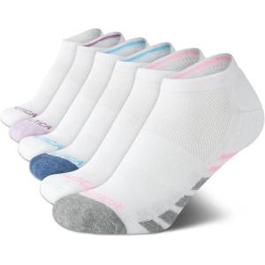 imageNautica Womens No Show Socks  6 Pack Breathable Cushioned Athletic Performance Low Cut Socks for Women Sizes 410White Multi