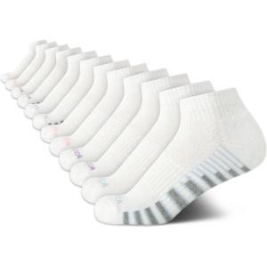 imageNautica Womens Quarter Socks  12 Pack Moisture Control Cushioned Athletic Socks for Women for Sport ampamp Gym Wear Size 410All White