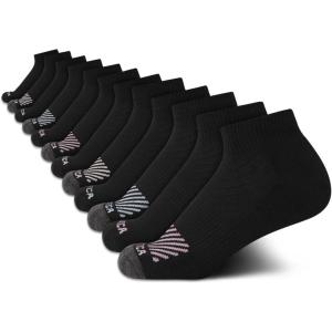 imageNautica Womens Quarter Socks  12 Pack Moisture Control Cushioned Athletic Socks for Women for Sport ampamp Gym Wear Size 410Black Logo