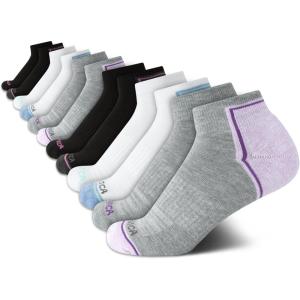 imageNautica Womens Quarter Socks  12 Pack Moisture Control Cushioned Athletic Socks for Women for Sport ampamp Gym Wear Size 410BlackWhiteGrey