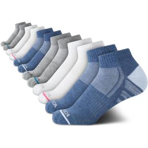 imageNautica Womens Quarter Socks  12 Pack Moisture Control Cushioned Athletic Socks for Women for Sport ampamp Gym Wear Size 410Denim Assorted