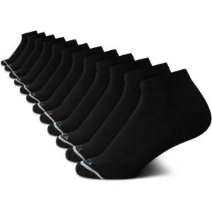 imageNautica Womens Quarter Socks  12 Pack Moisture Control Cushioned Athletic Socks for Women for Sport ampamp Gym Wear Size 410Solid Black