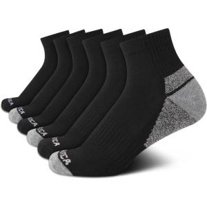 imageNautica Womens Quarter Socks  6 Pack Cushioned Moisture Wicking Athletic Socks for Women for Gym Running Sports 410All Black