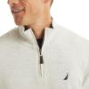 imageNautica Mens Navtech QuarterZip SweaterMarshmallow